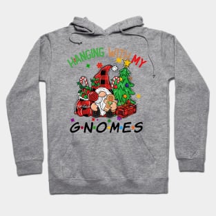 Funny Christmas Gnome Hanging With My Gnomies Family Pajamas Hoodie